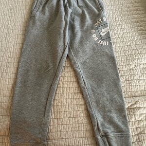 Nike Kids Gray Sweatpants with Logo